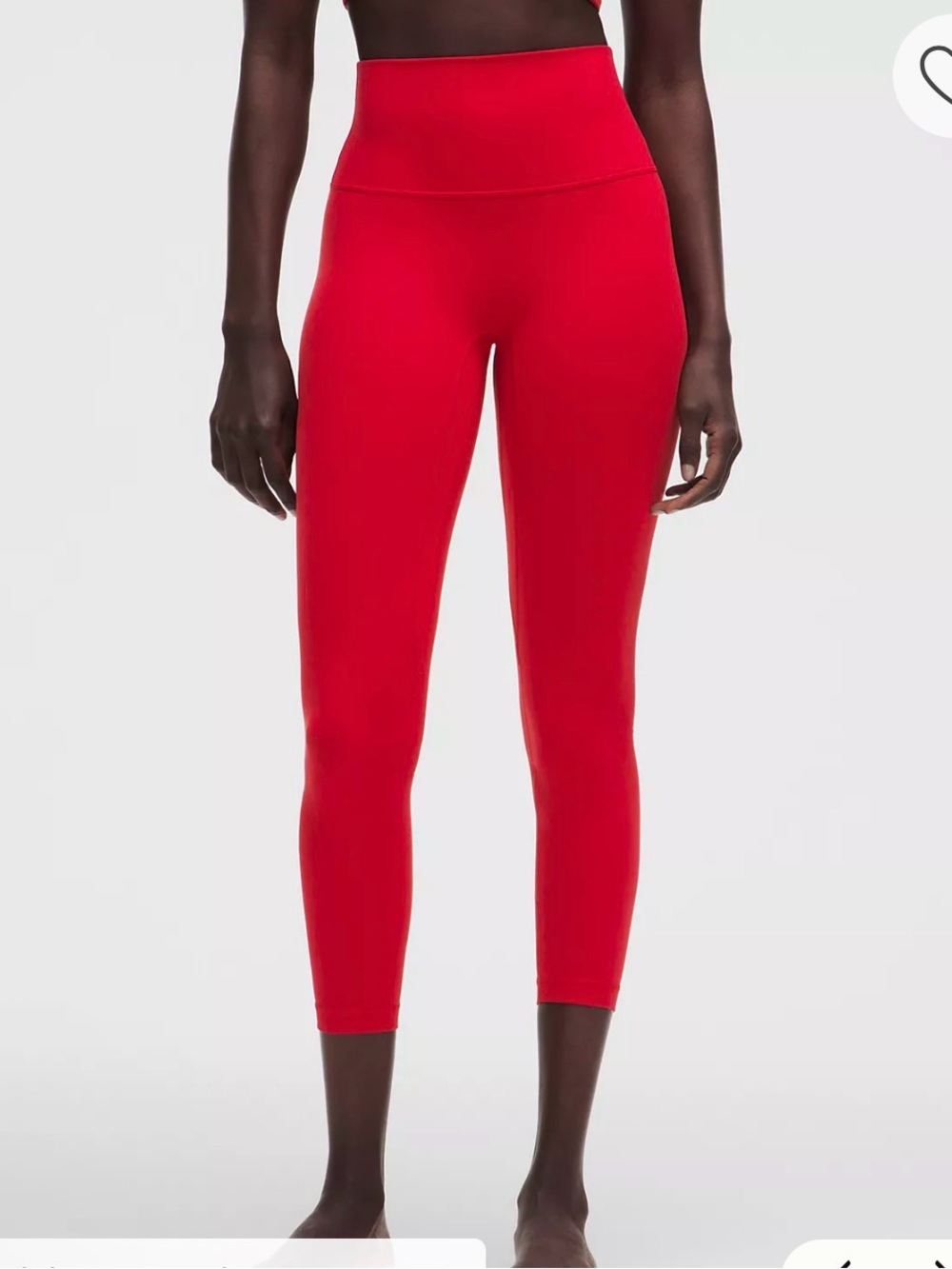 Lululemon Wunder Train No Line 25” leggings Oxford Red